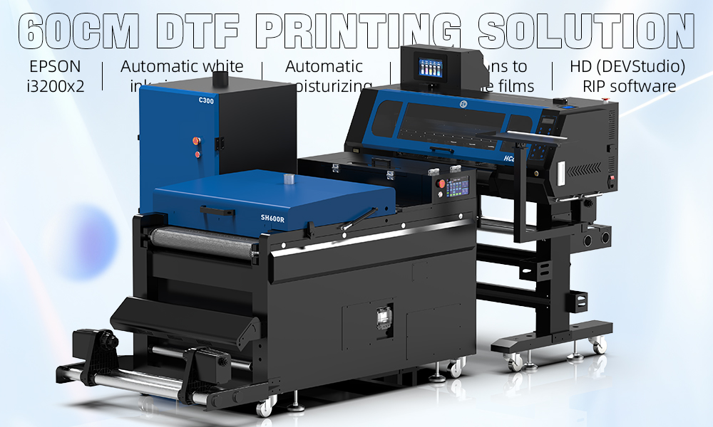 Explore a new realm of efficient printing: the perfect combination of 60cm DTF printer   powder shaker